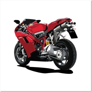 Ducati 848 Cartoon Posters and Art